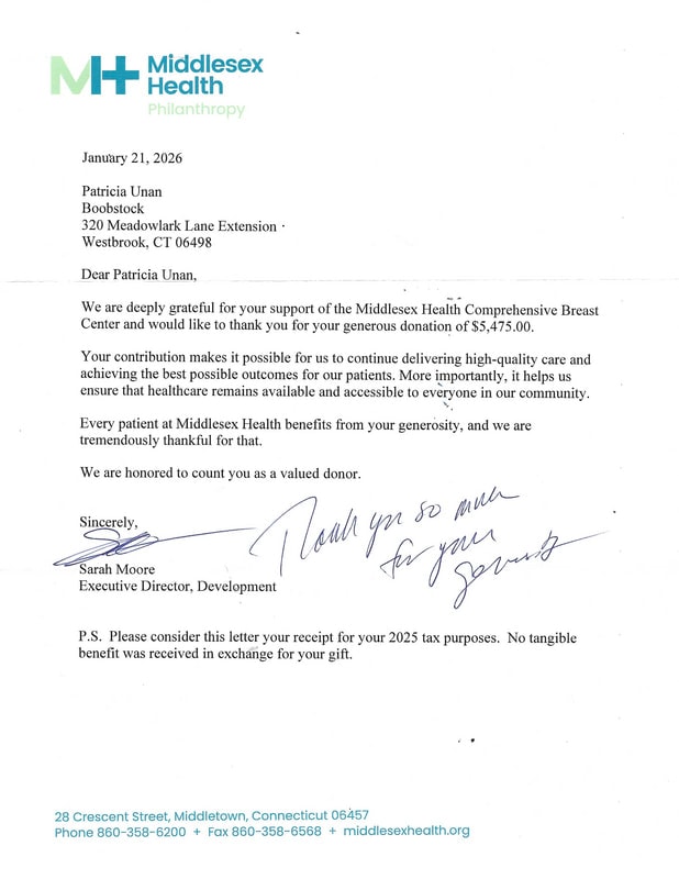 Thank you letter from Middlesex Health Philanthropy — January 2026