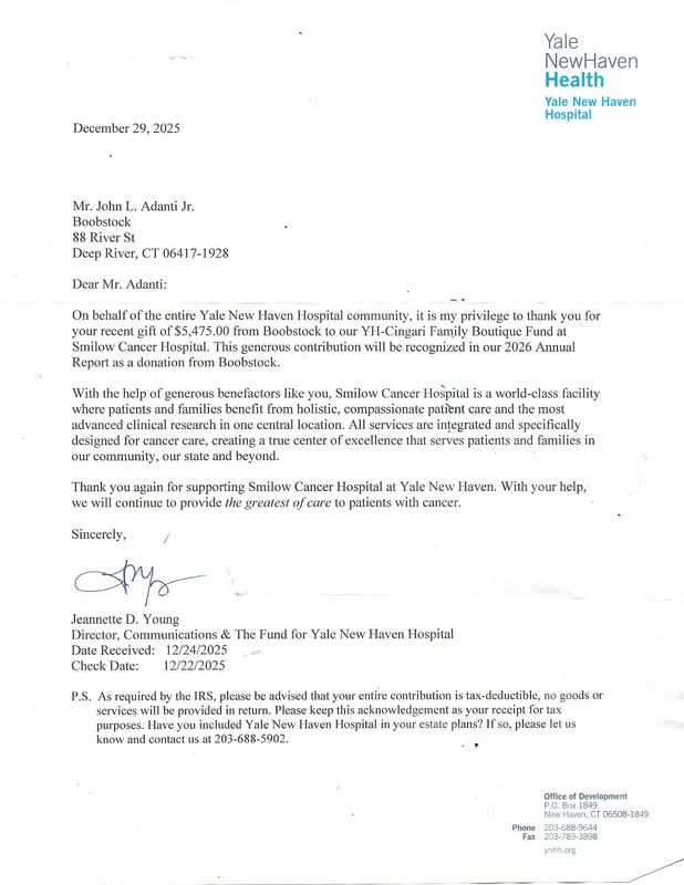Thank you letter from Smilow Cancer Center — 2025