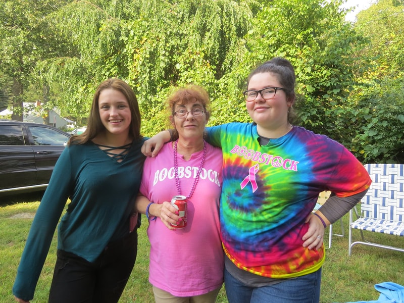 Attendees gathered on the lawn at Boobstock 2017